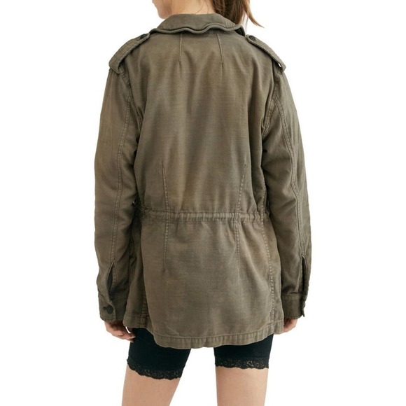 NWT Free People Not Your Brothers Surplus Military Jacket Army Green Women Small - Picture 7 of 16